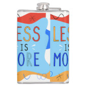 Vibrant "Less Is More" Abstract Graphic Flachmann (Rückseite)
