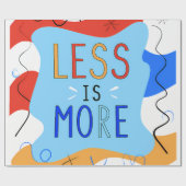 Vibrant "Less Is More" Abstract Graphic Geschenkpapier (Flach)