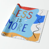 Vibrant "Less Is More" Abstract Graphic Geschenkpapier (Ungerollt)