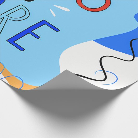 Vibrant "Less Is More" Abstract Graphic Geschenkpapier (Ecke)