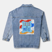 Vibrant "Less Is More" Abstract Graphic Jeansjacke (Rückseite)