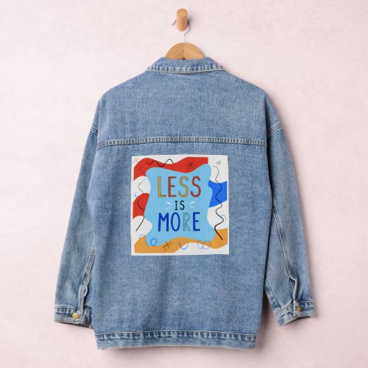 Vibrant "Less Is More" Abstract Graphic Jeansjacke (Hangar)