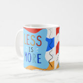 Vibrant "Less Is More" Abstract Graphic Kaffeetasse (Vorderseite Links)