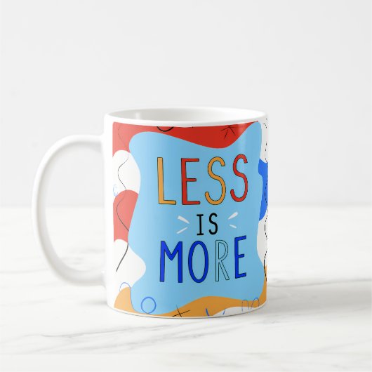 Vibrant "Less Is More" Abstract Graphic Kaffeetasse (Links)