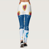 Vibrant "Less Is More" Abstract Graphic Leggings (Rückseite)