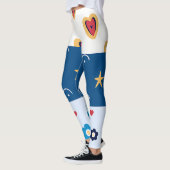 Vibrant "Less Is More" Abstract Graphic Leggings (Links)