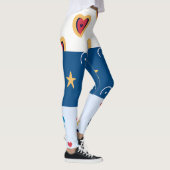 Vibrant "Less Is More" Abstract Graphic Leggings (Rechts)