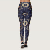 Vibrant "Less Is More" Abstract Graphic Leggings (Rückseite)