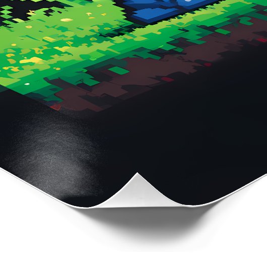 Vibrant "Less Is More" Abstract Graphic Poster (Ecke)