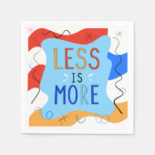 Vibrant "Less Is More" Abstract Graphic Serviette (Vorderseite)