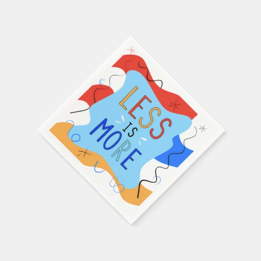 Vibrant "Less Is More" Abstract Graphic Serviette (Ecke)