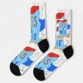 Vibrant "Less Is More" Abstract Graphic Socken (Linkes Detail)