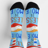 Vibrant "Less Is More" Abstract Graphic Socken (Oben)