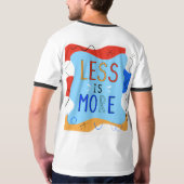 Vibrant "Less Is More" Abstract Graphic T-Shirt (Schwarz voll)