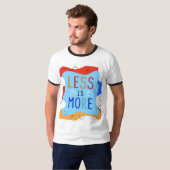 Vibrant "Less Is More" Abstract Graphic T-Shirt (Vorne ganz)