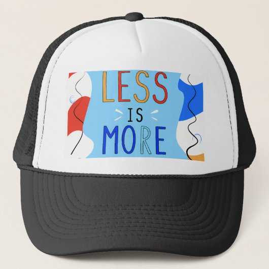Vibrant "Less Is More" Abstract Graphic Truckerkappe (Vorderseite)