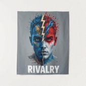 Vibrant "Less Is More" Abstract Graphic Wandteppich (Vorderseite)