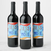 Vibrant "Less Is More" Abstract Graphic Weinetikett (Flaschen)