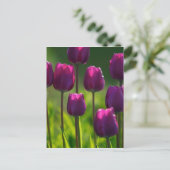 VIBRANT LILA TULIPS POSTKARTE (Stehend Vorderseite)