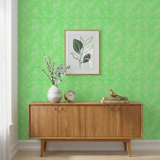 Vibrant Lime Green Abstract Camo Pattern Wallpaper Tapete