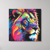 Vibrant lion painting leinwanddruck (Vorderseite)