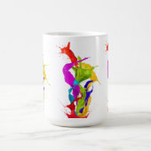 Vibrant Liquid Explosion: Abstract Paint Splash Kaffeetasse (Mittel)