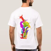 Vibrant Liquid Explosion: Abstract Paint Splash T-Shirt (Rückseite)