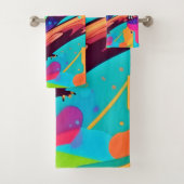 Vibrant Lizard Artwork Badhandtuch Set (Insitu)