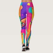 Vibrant Lizard Artwork Leggings (Rückseite)