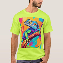 Vibrant Lizard Artwork T-Shirt