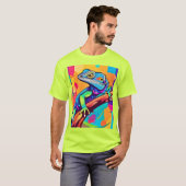 Vibrant Lizard Artwork T-Shirt (Vorne ganz)