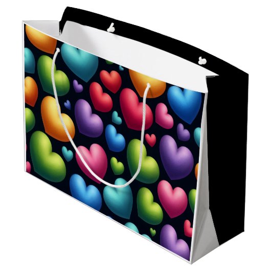 Vibrant Love Große Geschenktüte (Rückseite Schrägansicht)