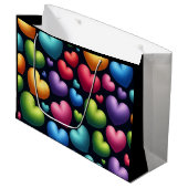 Vibrant Love Große Geschenktüte (Vorderseite Schrägansicht)
