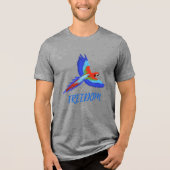 Vibrant Macaw Parrot Freedom Tri-blend T-Shirt Tri-Blend Shirt (Vorderseite)