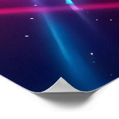 Vibrant Magenta Cyan Neon Cosmic Pulse Poster (Ecke)