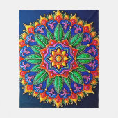 Vibrant Mandala Artistry Fleecedecke (Vorderseite)