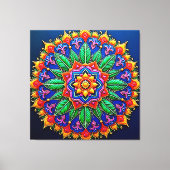 Vibrant Mandala Artistry Leinwanddruck (Vorderseite)