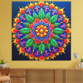 Vibrant Mandala Artistry Leinwanddruck (Insitu (Wohnzimmer))
