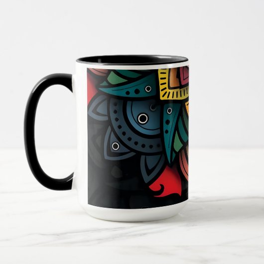 Vibrant Mandala Design Tasse (Links)