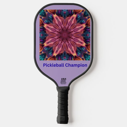 Vibrant Mandala Pickleball Paddle  (Rückseite)
