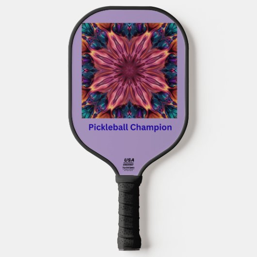 Vibrant Mandala Pickleball Paddle (Vorderseite)