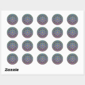 Vibrant Mandala Sticker (Blatt)