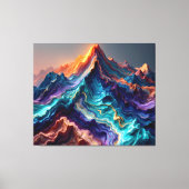 Vibrant Marble Mountains – Abstract 3D Canvas Wall Leinwanddruck (Vorderseite)