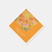 Vibrant Marigold Summer Wedding Serviette (Ecke)