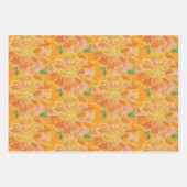 Vibrant Marigold Zinnia Summer Floral Geschenkpapier Set (Vorderseite 2)