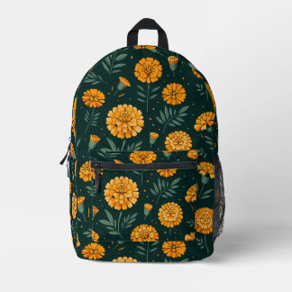 Vibrant Marigolds Pattern Bedruckter Rucksack