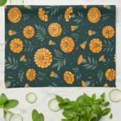 Vibrant Marigolds Pattern Geschirrtuch (Gefaltet)