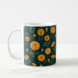Vibrant Marigolds Pattern Kaffeetasse