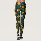 Vibrant Marigolds Pattern Leggings (Rückseite)