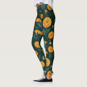 Vibrant Marigolds Pattern Leggings (Links)